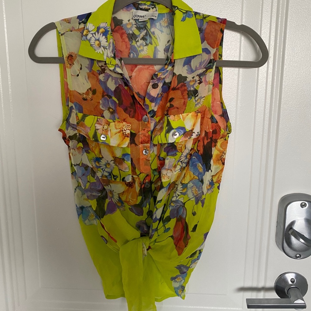 COVET Floral Tie Crop Top